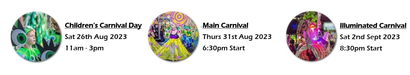 Ryde Carnival Dates
